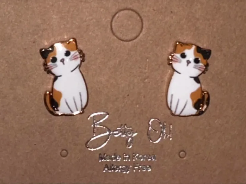 Cat Stud Earrings