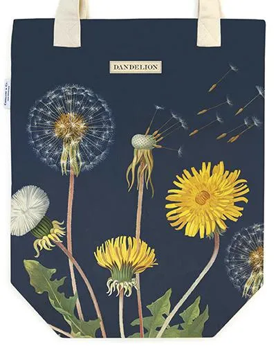 Cavallini - 100% Natural Cotton Vintage Tote Bag - 33x40.5cms - Dandelions