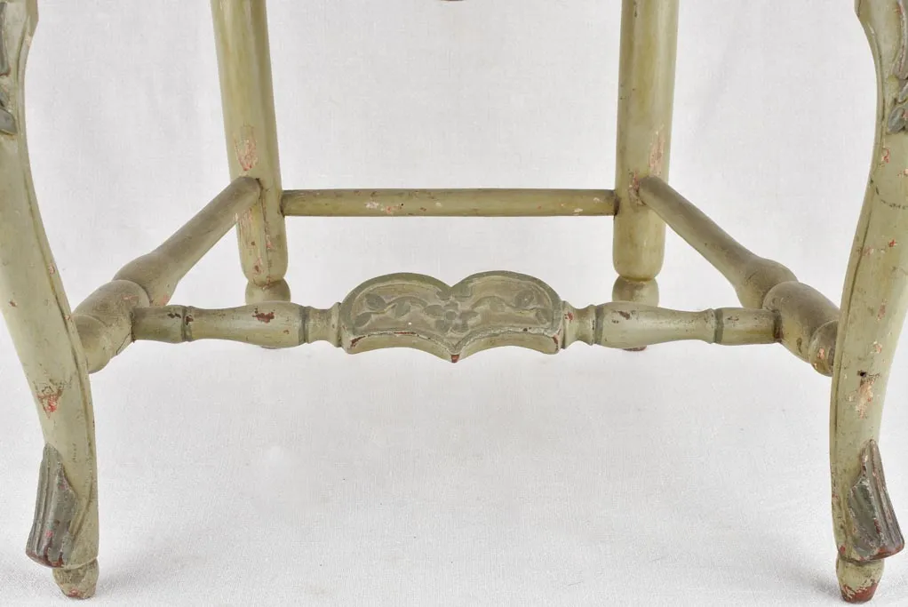Chairs, ladder back w/ straw seat, 18th-century