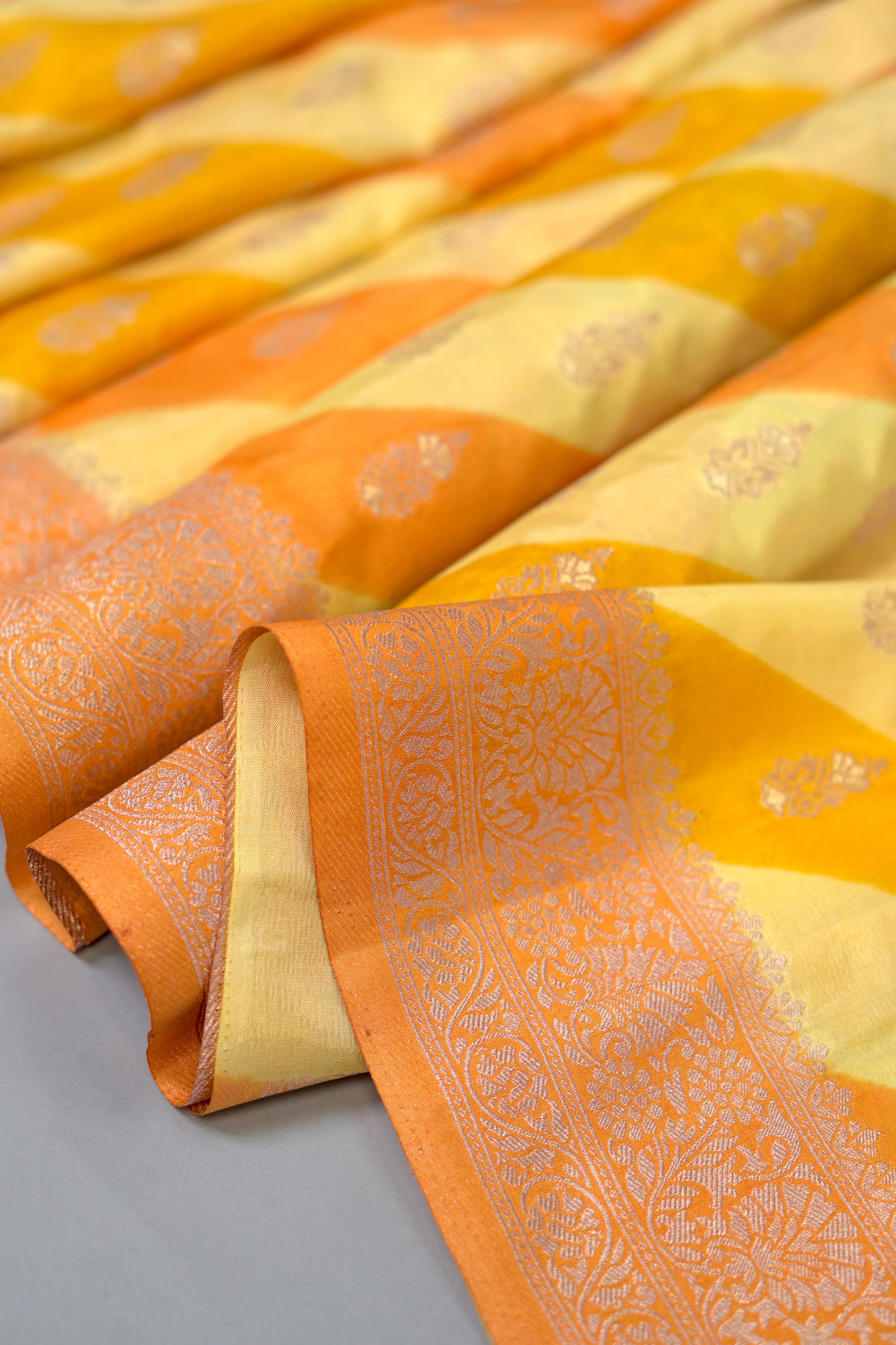 Chanderi Silk Saree Yellow