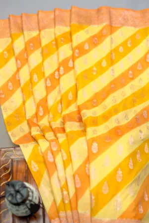 Chanderi Silk Saree Yellow