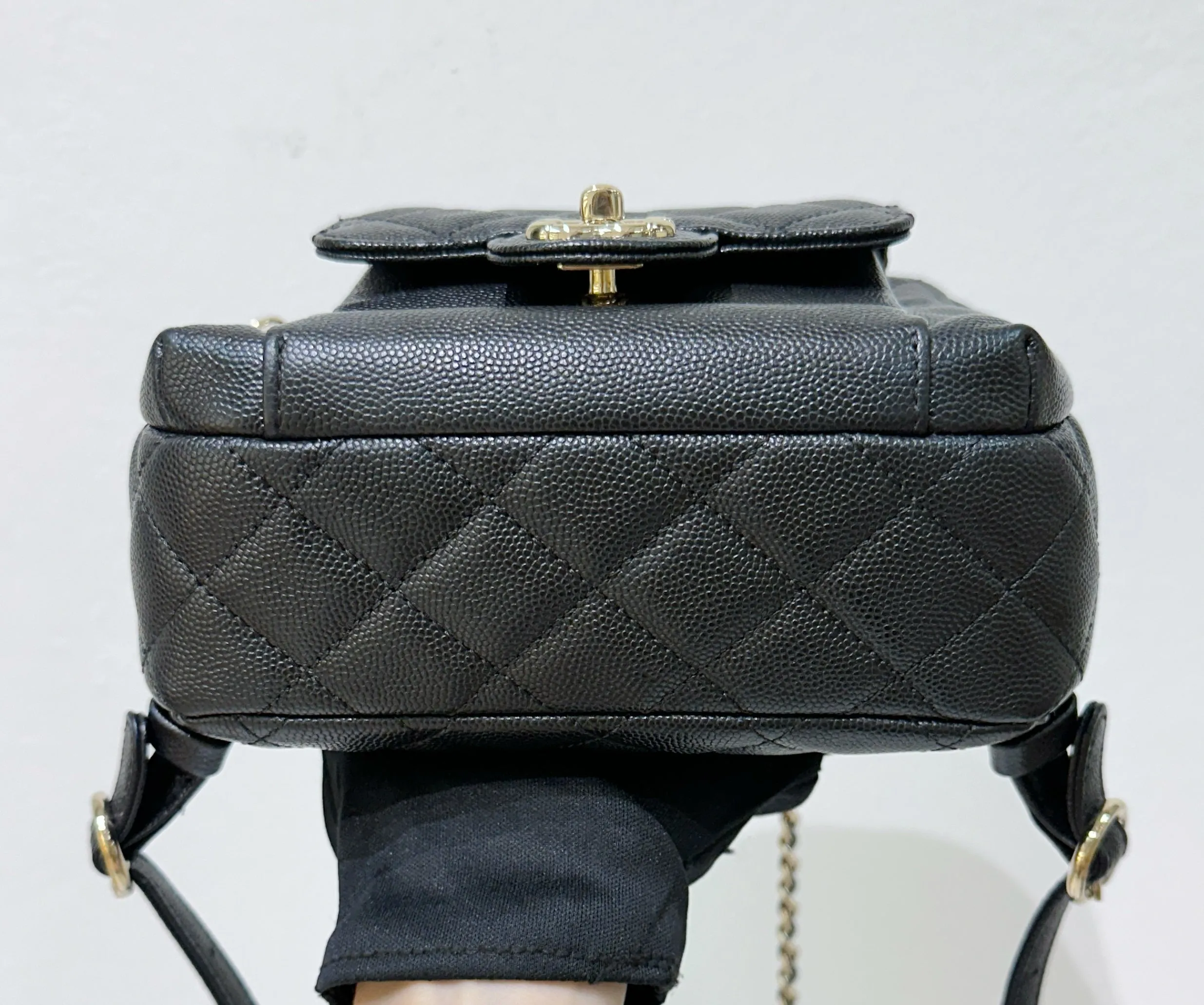 CHANEL Caviar Quilted Small CC Day Backpack Black