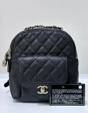 CHANEL Caviar Quilted Small CC Day Backpack Black