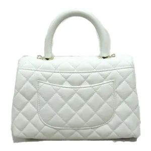 Chanel Coco Handle Matrasse 2w Shoulder Bag 2way Shoulder Bag Caviar S  White A92990