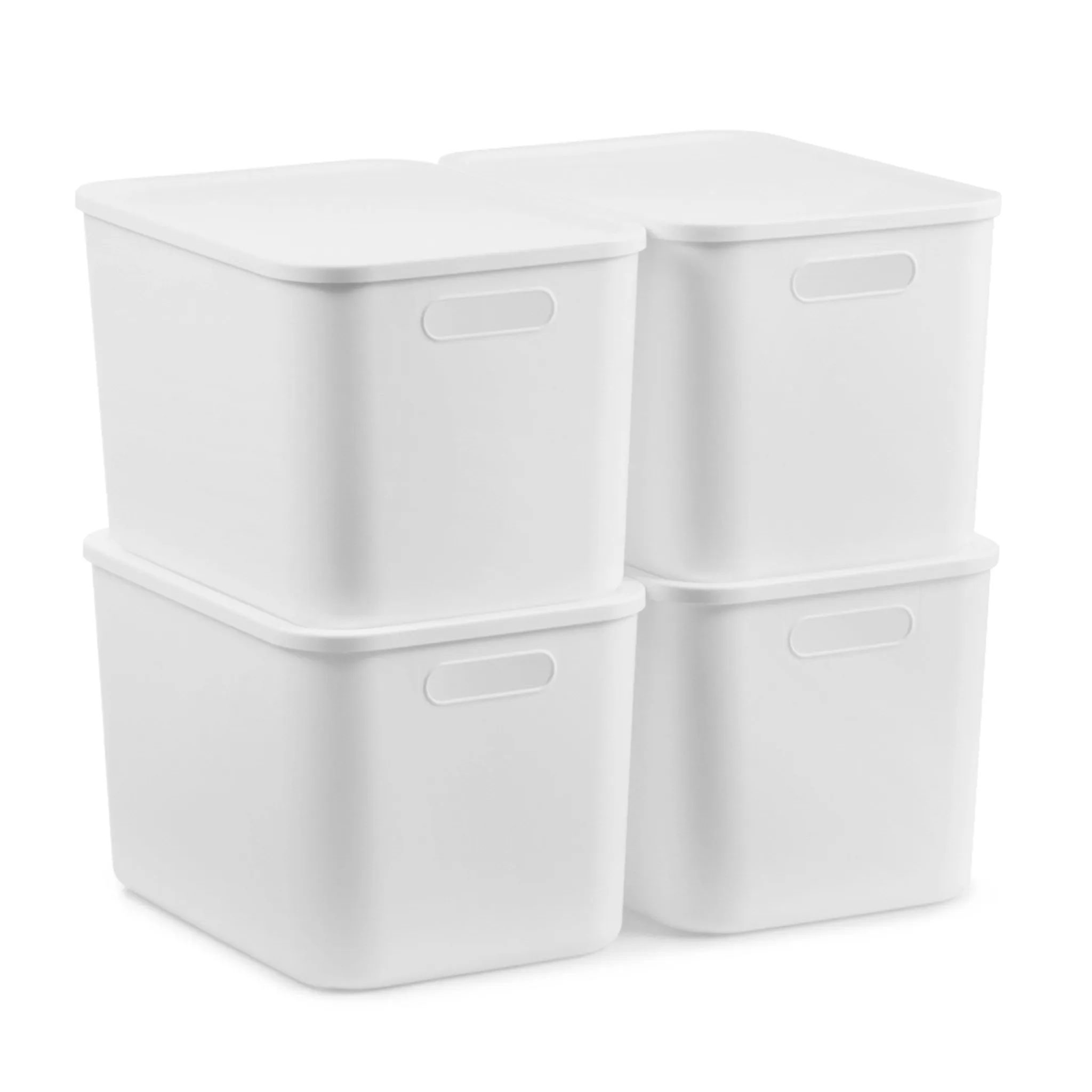 Comet Home Simple Living Box Pantry Organizer L, White, Set of 4 - 🏆 #75 - Home Décor - Best of December