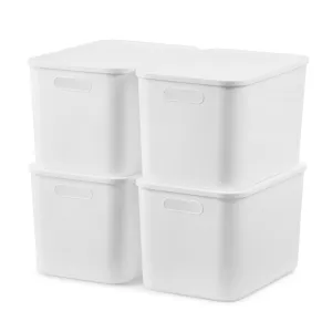 Comet Home Simple Living Box Pantry Organizer L, White, Set of 4 - 🏆 #75 - Home Décor - Best of December