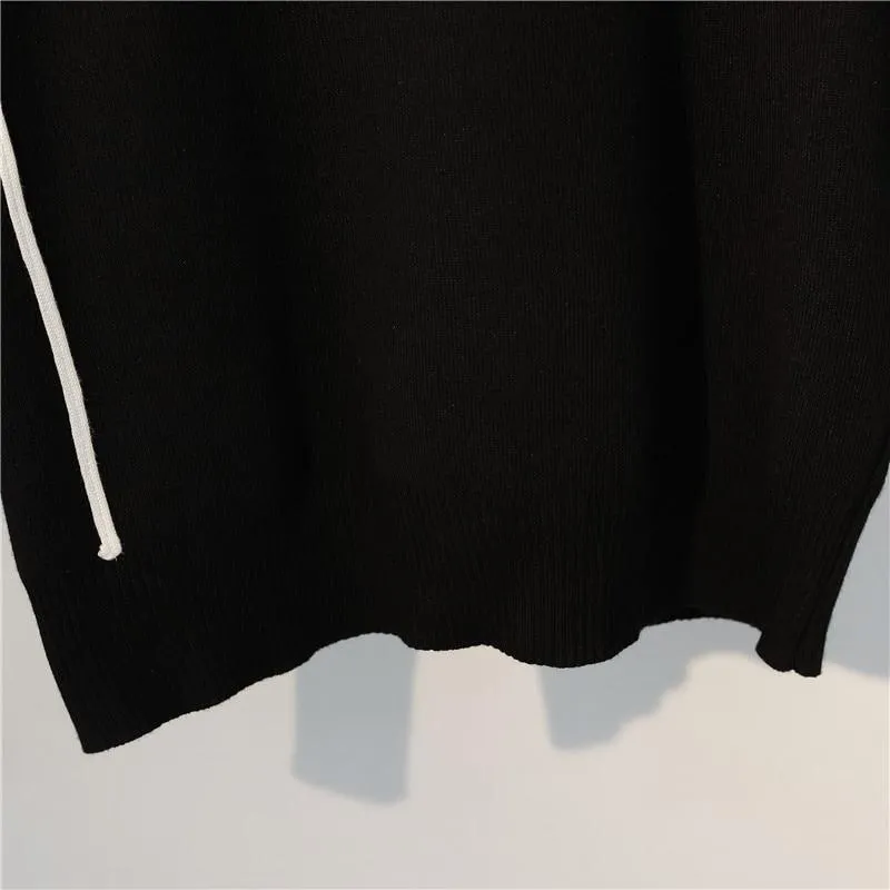 Contrast Details Fine Knit Loungewear Set