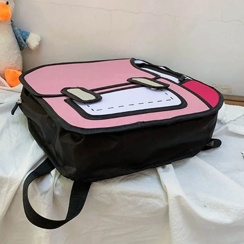 Creative 2D Drawing Backpack Cartoon
