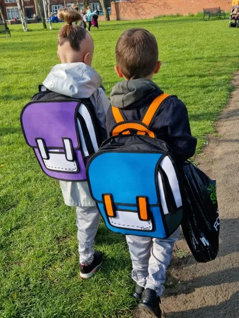 Creative 2D Drawing Backpack Cartoon
