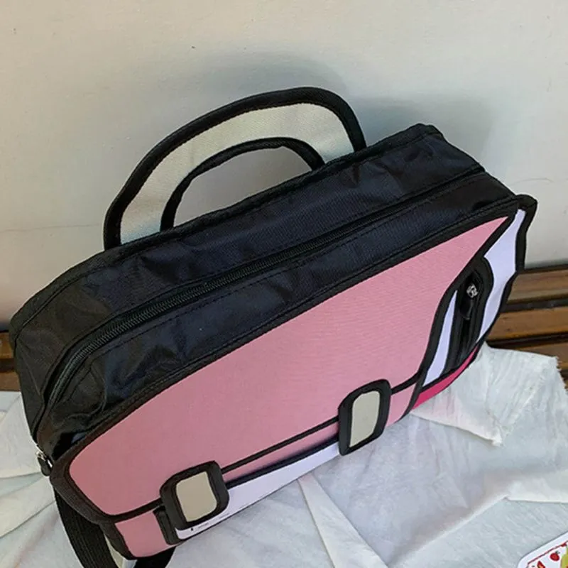 Creative 2D Drawing Backpack Cartoon