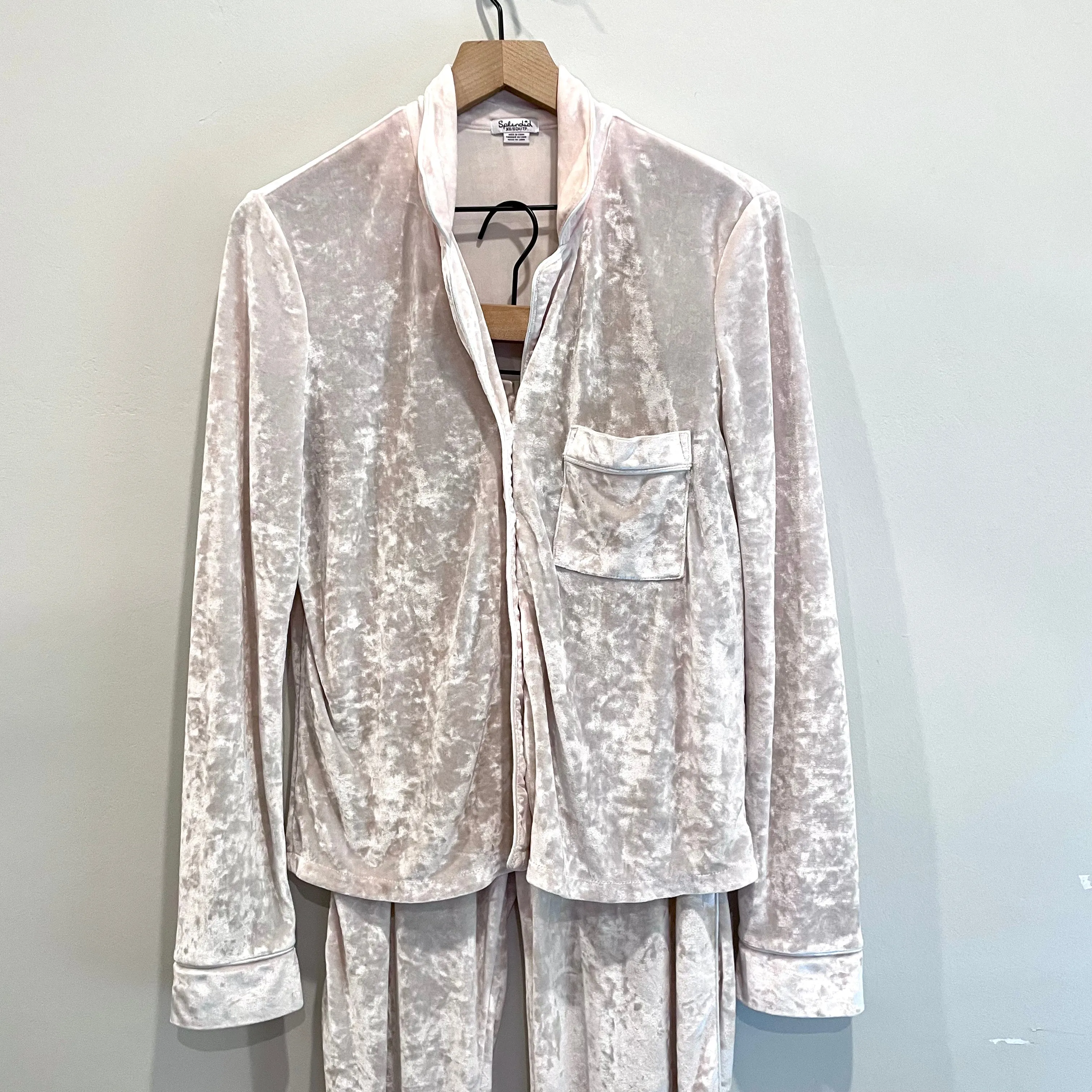 Crushed Velvet Pajama Set
