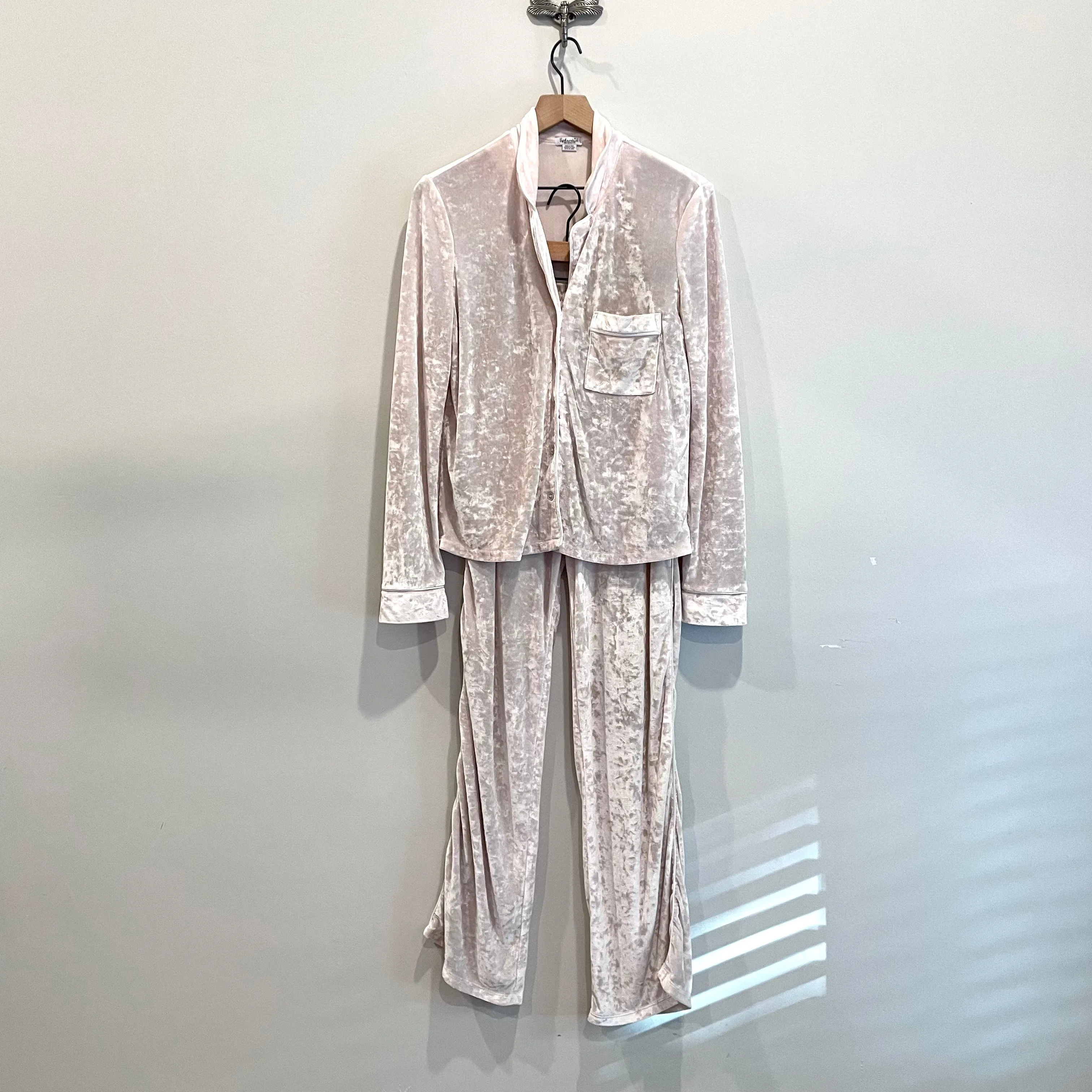 Crushed Velvet Pajama Set