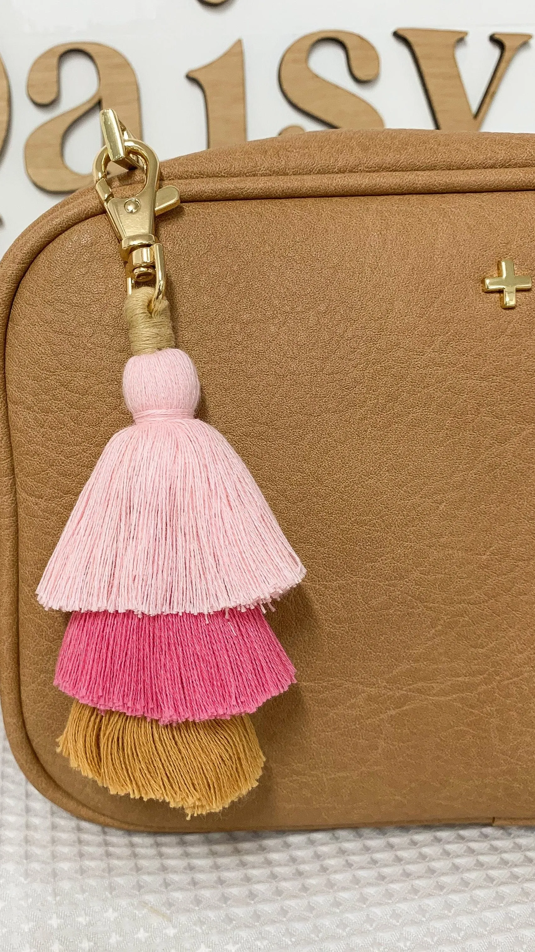 Daisy Lane Tassel Keyring - Ivy