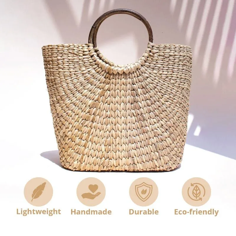 Dara Natural Fiber Basket Bag