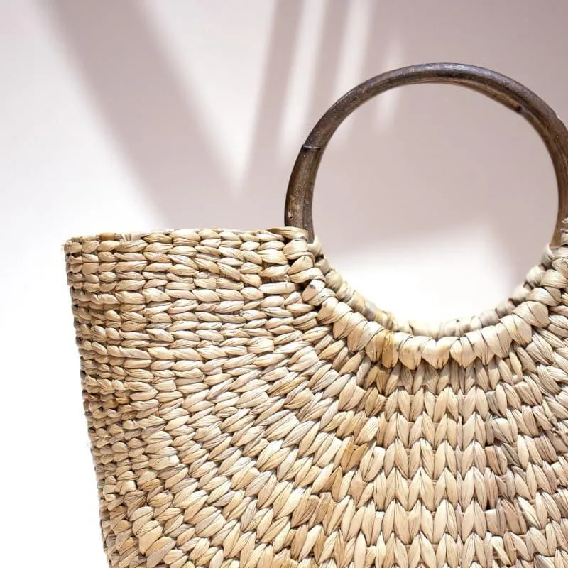 Dara Natural Fiber Basket Bag