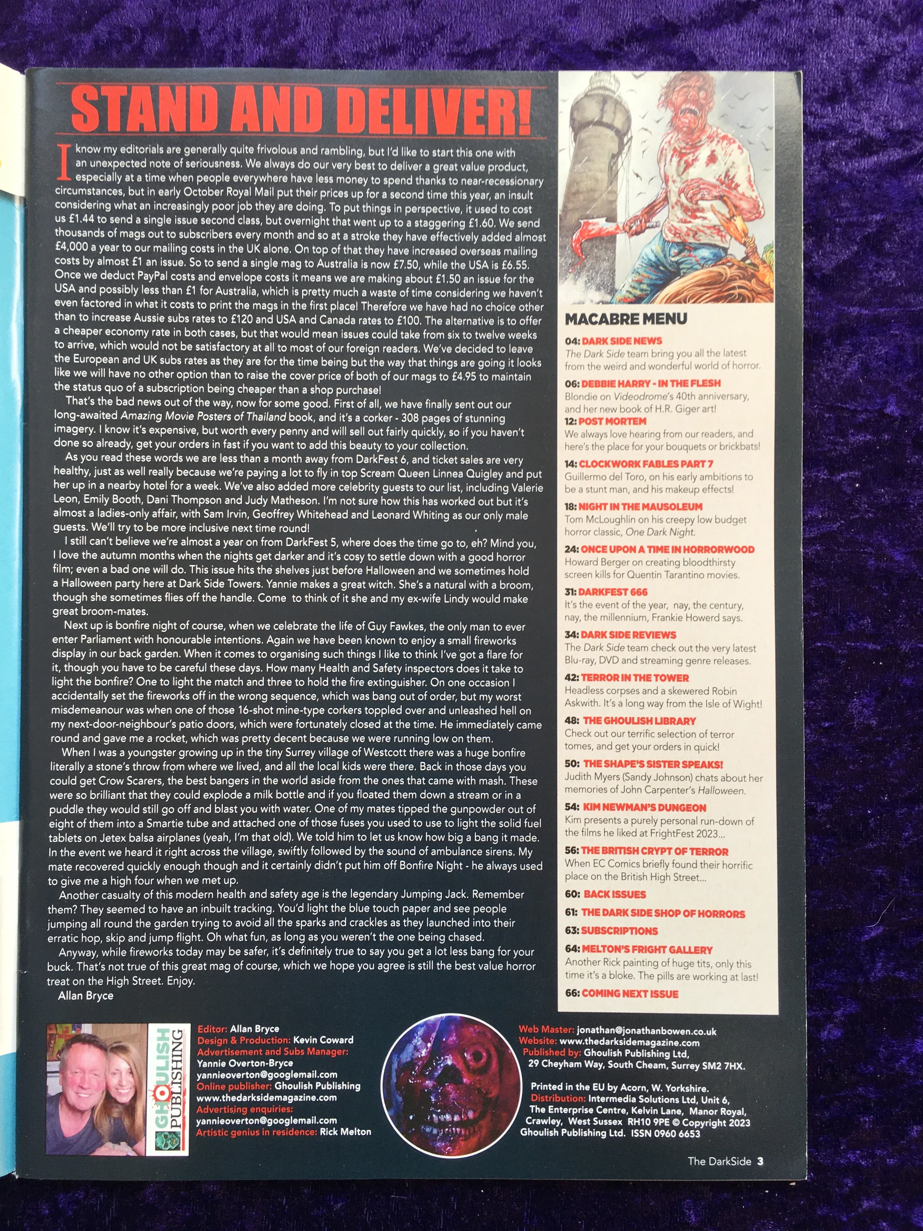 Darkside Magazine Back Issue 248 Signed by Cover Artist Rick Melton