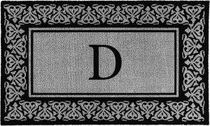 Decor Loop Blooming Hearts Border Personalized Doormats