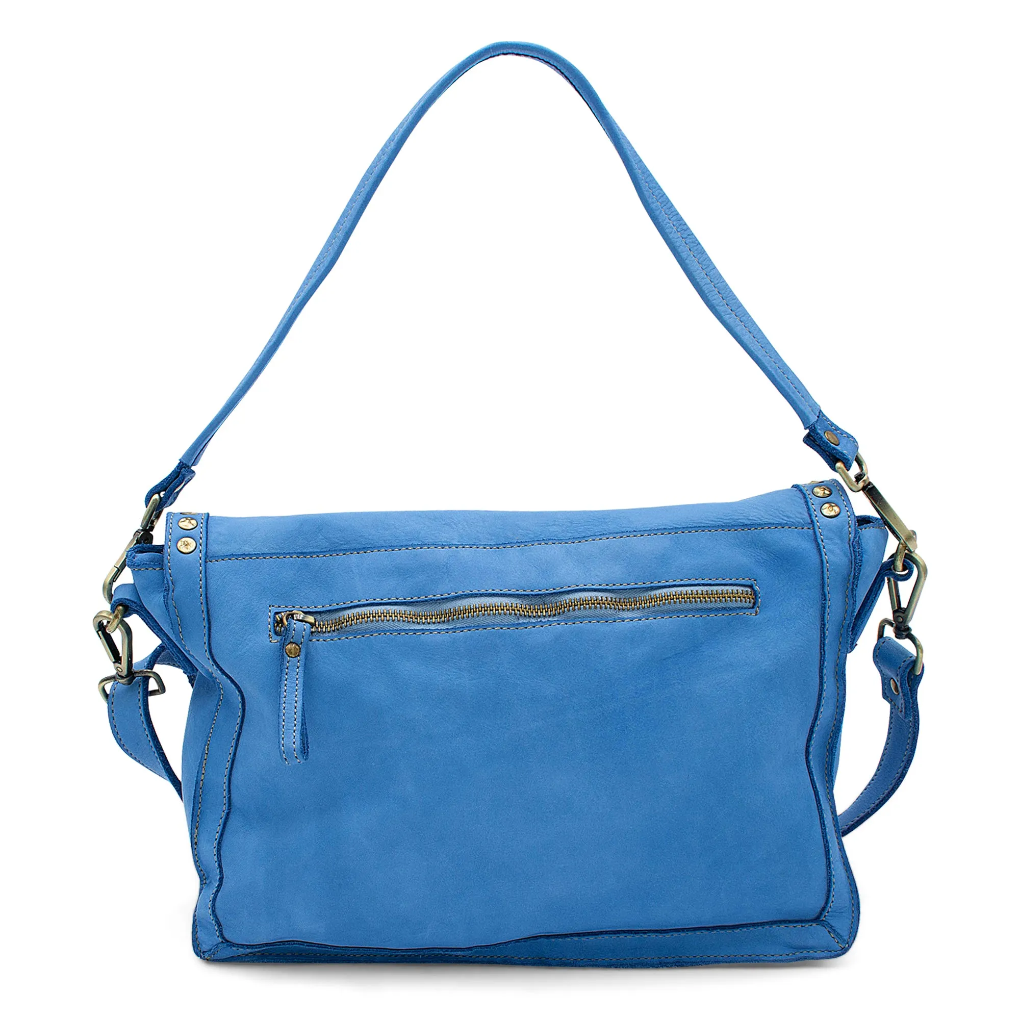 Emily Studded Shoulder Bag in Ocean