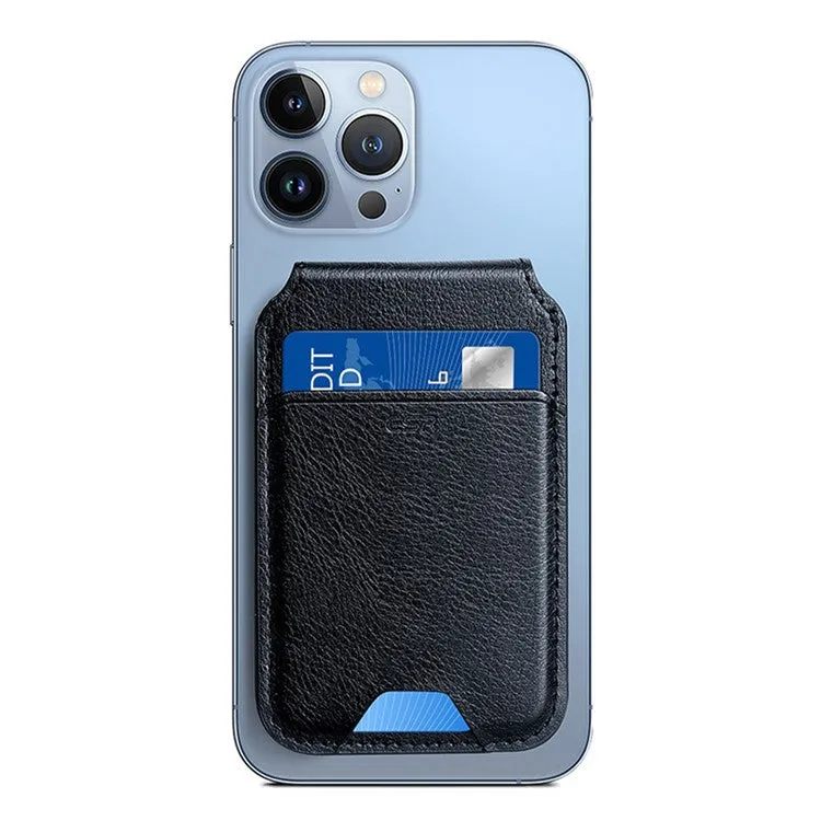ESR - HaloLock Magnetic MagSafe iPhone Genuine Leather Wallet Credit Card Holder   Kickstand Stand - Black