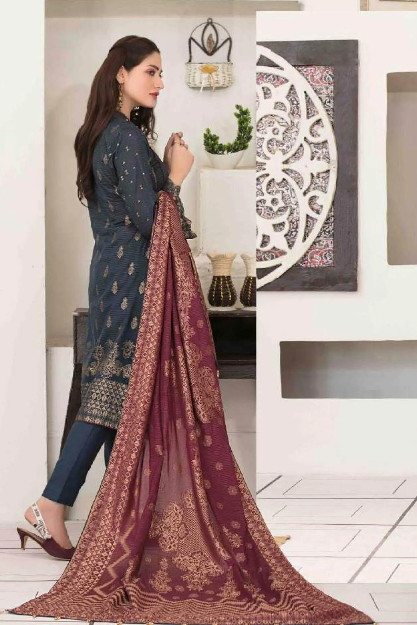 Ezlyn by Tawakkal Unstitched 3 Piece Broshia Lawn Collection'2022-EZ-2134