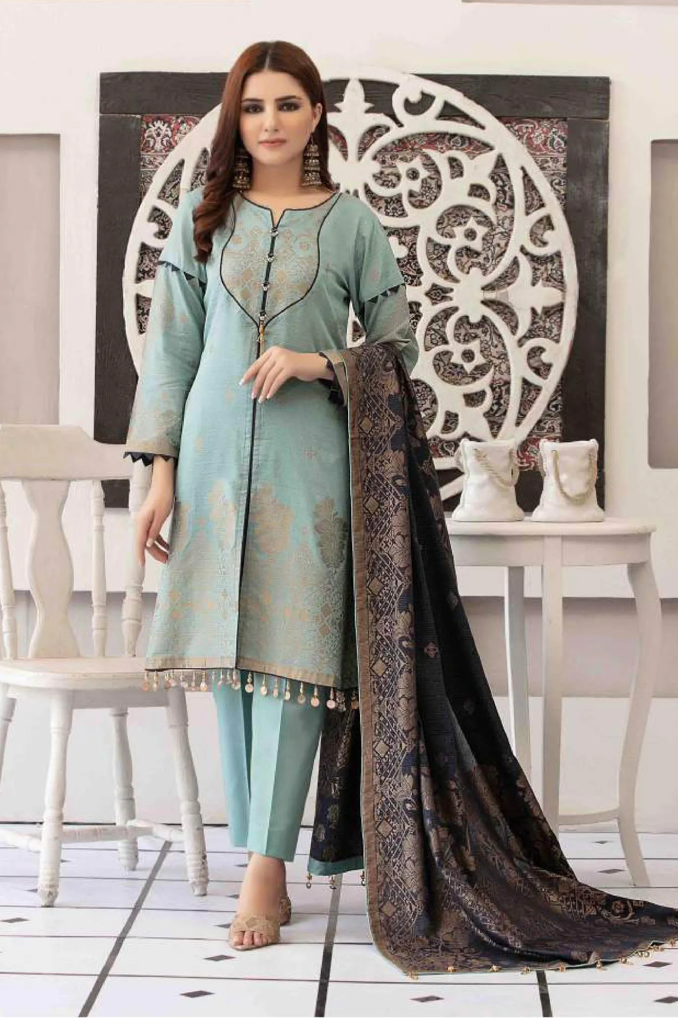 Ezlyn by Tawakkal Unstitched 3 Piece Broshia Lawn Collection'2022-EZ-2138