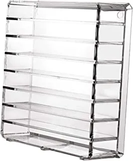 F Fityle Clear Acrylic Compact Makeup Organizer Blushes Highlighters Eyeshadow Lipsticks Makeup Organizer 8 Spaces Makeup Organizer Holder for Vanity