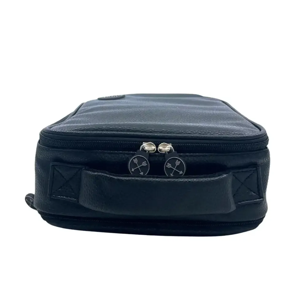 Faux Leather Insulated Lunch Bag
