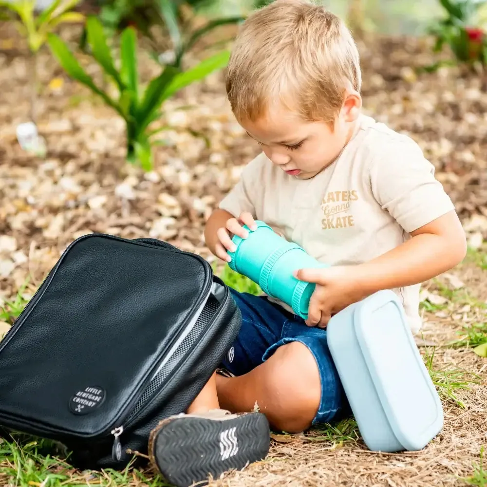 Faux Leather Insulated Lunch Bag