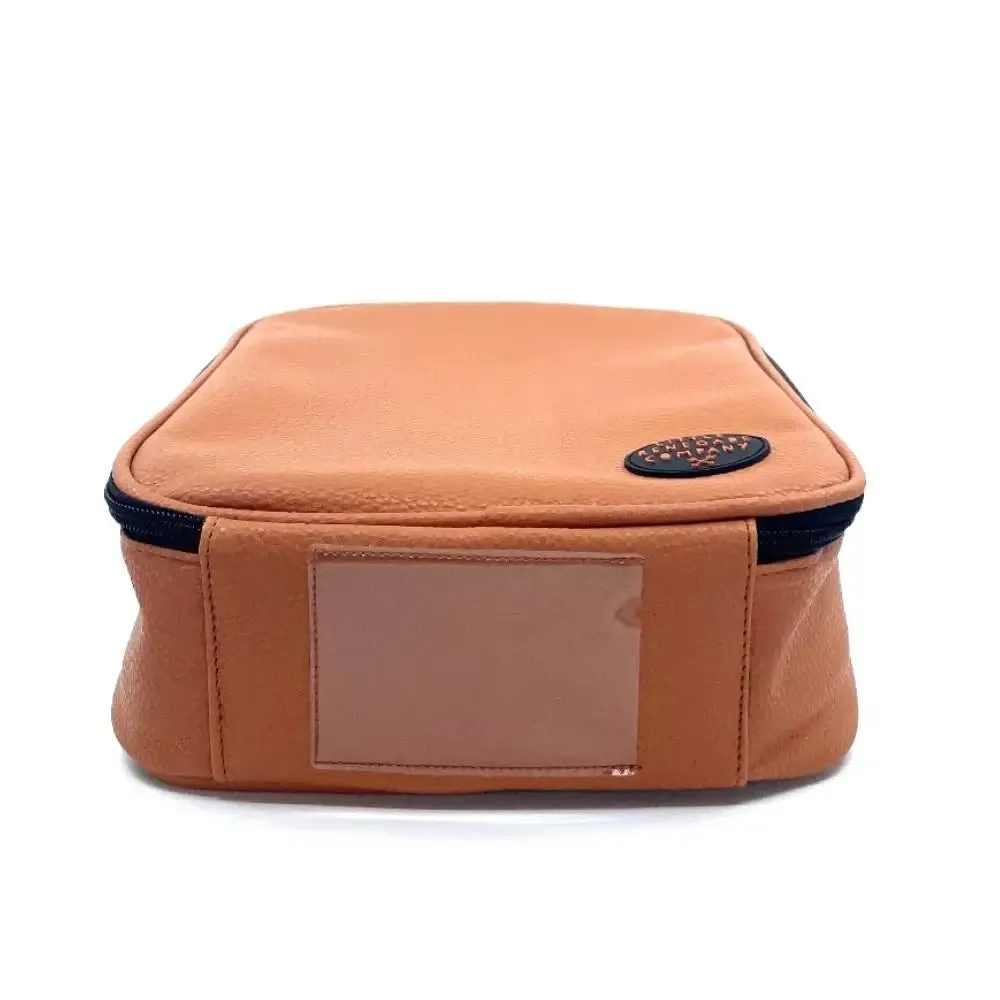 Faux Leather Insulated Lunch Bag
