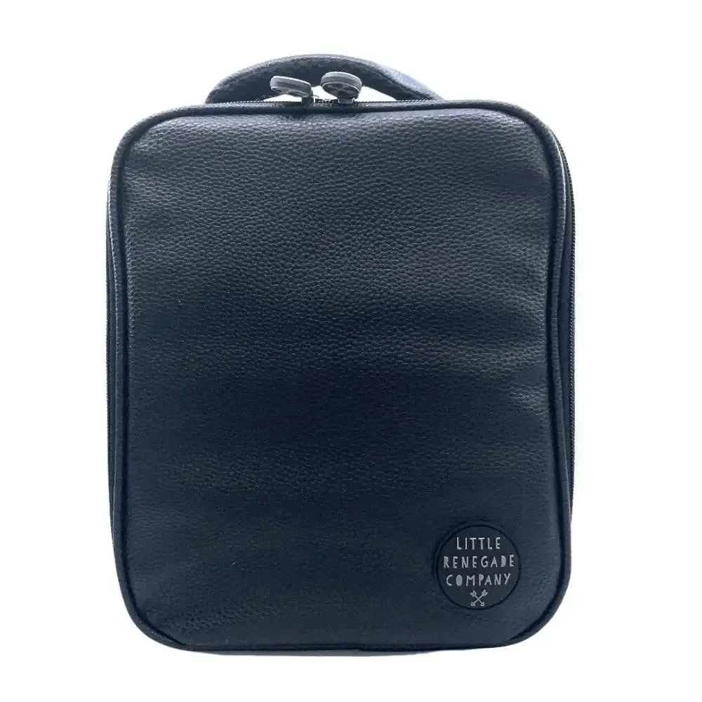Faux Leather Insulated Lunch Bag