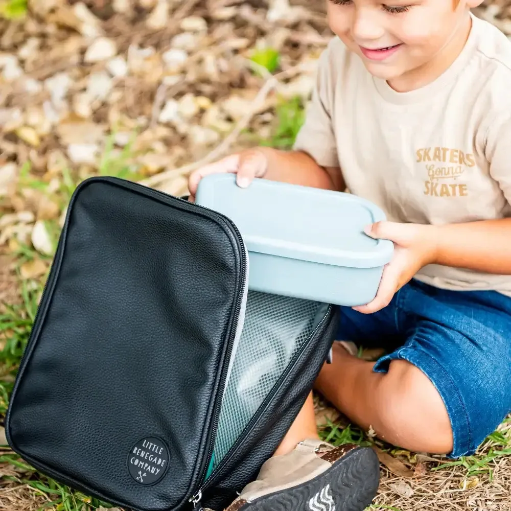 Faux Leather Insulated Lunch Bag