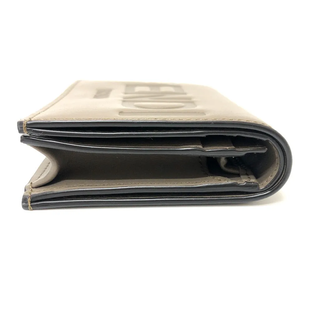 FENDI Folded wallet 8M0420 leather Brown logo Women Used