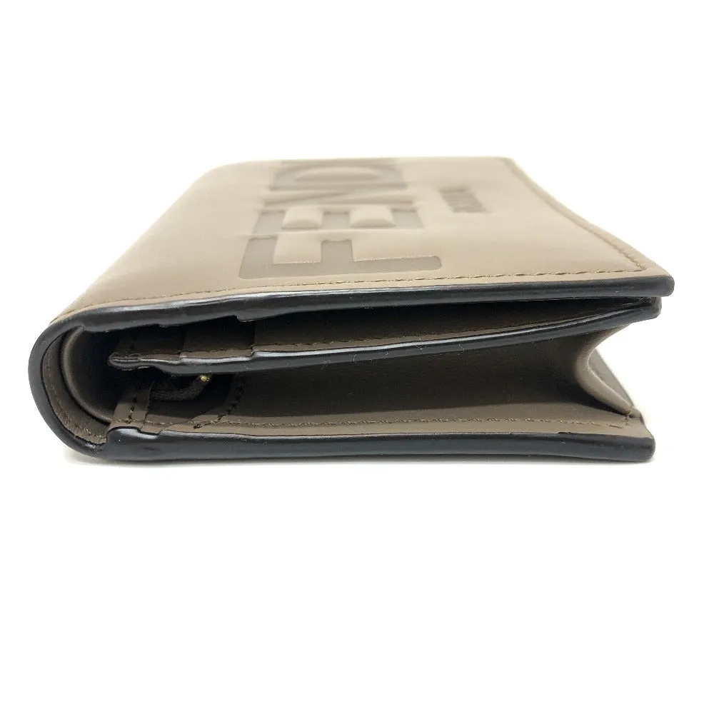 FENDI Folded wallet 8M0420 leather Brown logo Women Used
