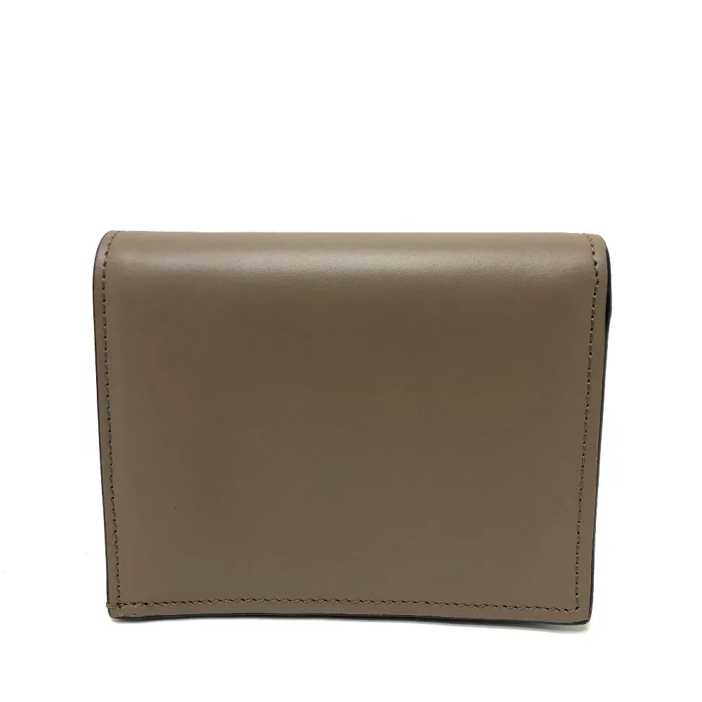 FENDI Folded wallet 8M0420 leather Brown logo Women Used