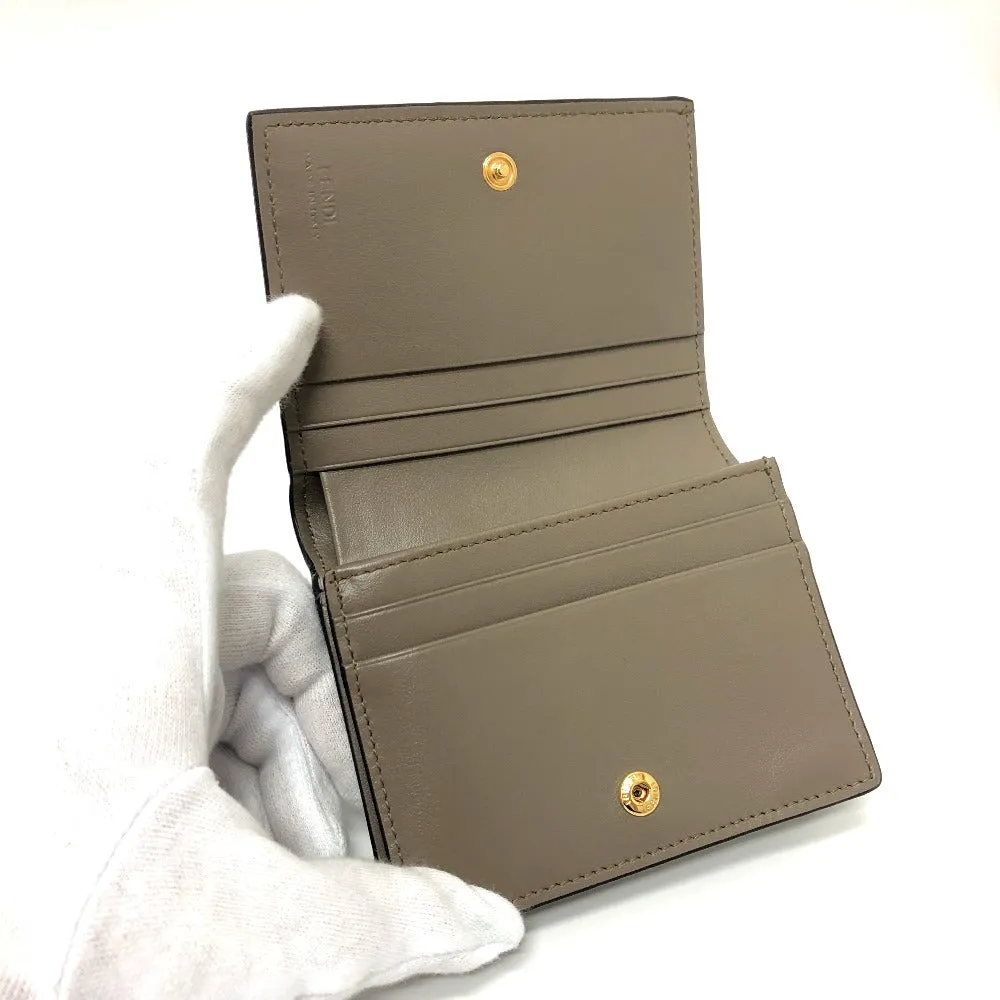 FENDI Folded wallet 8M0420 leather Brown logo Women Used