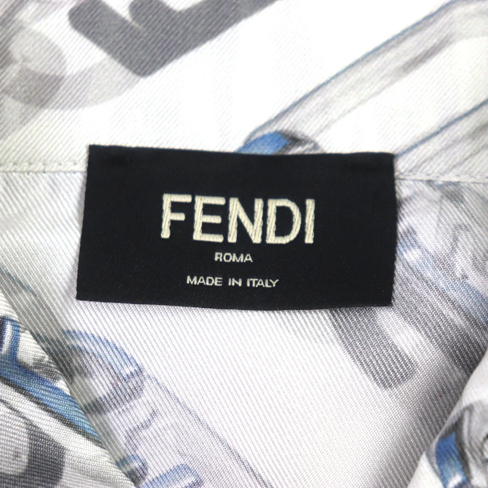 FENDI Long sleeve shirt FS0585 silk Light gray 39