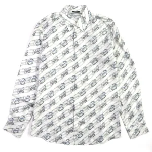 FENDI Long sleeve shirt FS0585 silk Light gray 39