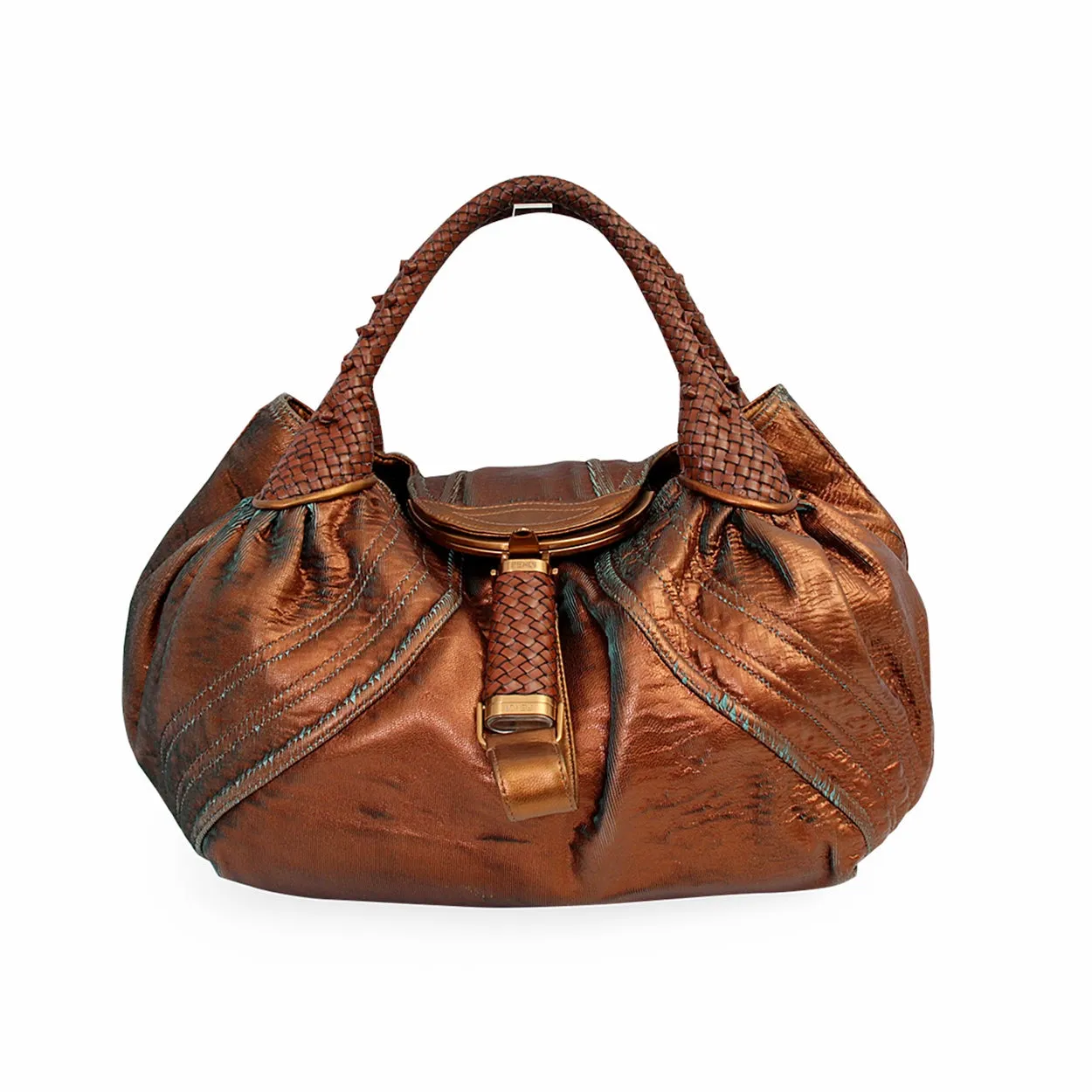 FENDI Nappa Fortuny Spy Bag Bronze