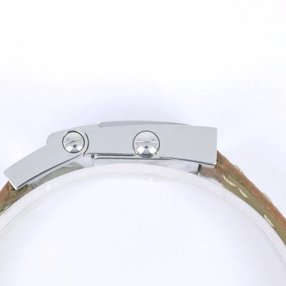 FENDI Watches Quartz 004-5200G-452 Stainless Steel , Leather Brown Olologi beige dial Women Used