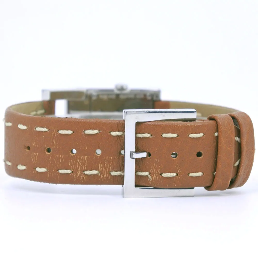FENDI Watches Quartz 004-5200G-452 Stainless Steel , Leather Brown Olologi beige dial Women Used
