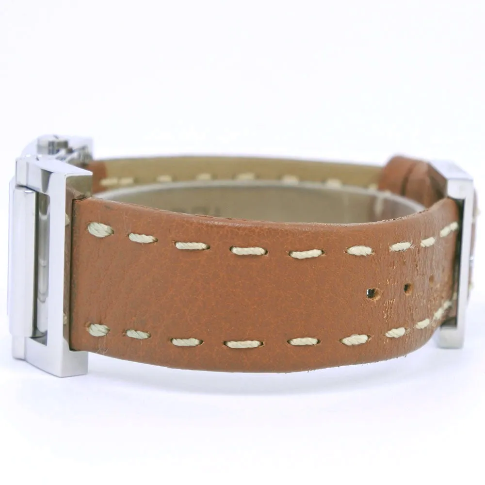 FENDI Watches Quartz 004-5200G-452 Stainless Steel , Leather Brown Olologi beige dial Women Used
