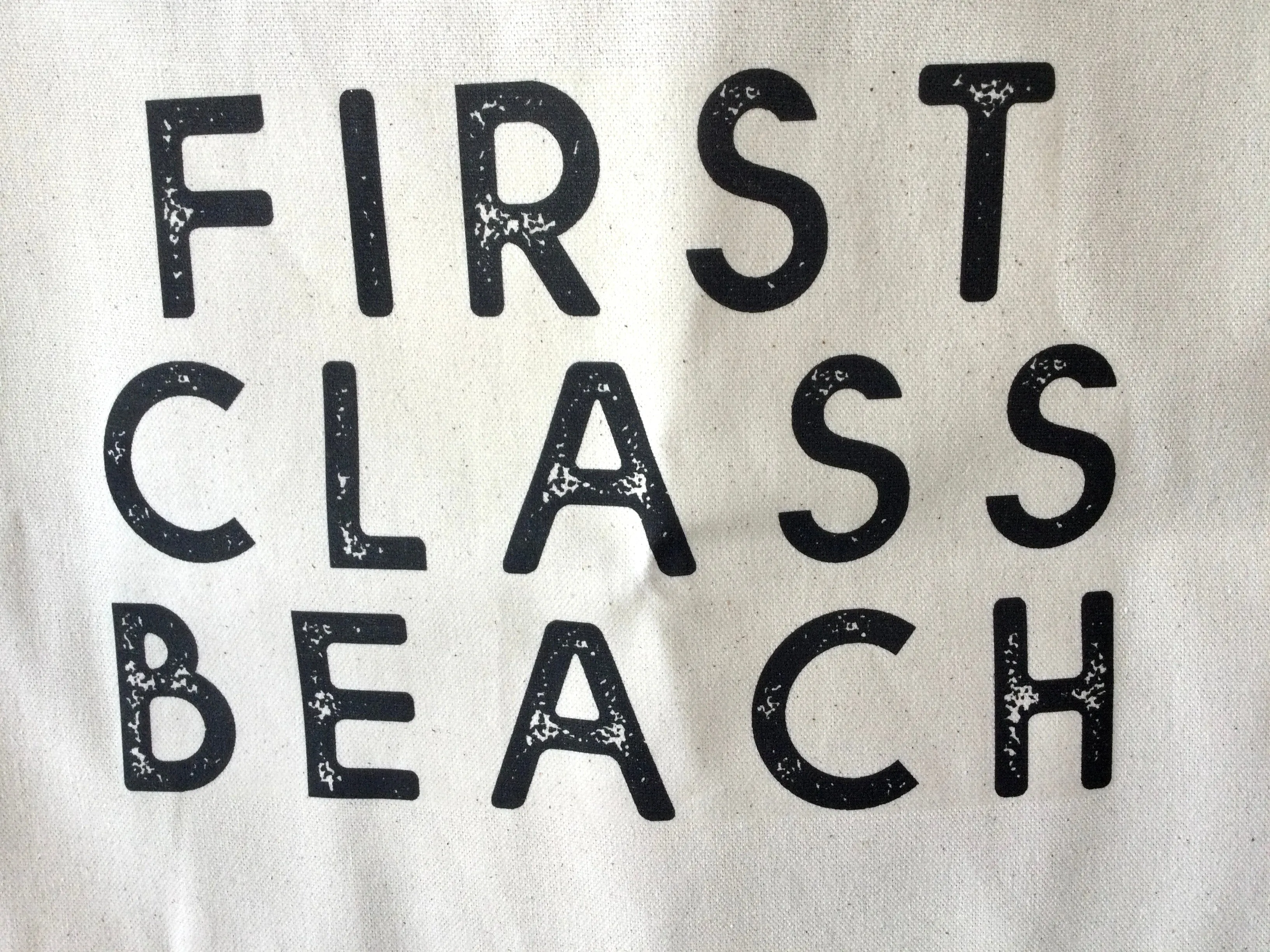 First Class Beach graphic tote - Includes free delivery on Oahu!