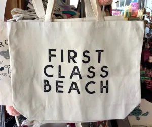 First Class Beach graphic tote - Includes free delivery on Oahu!
