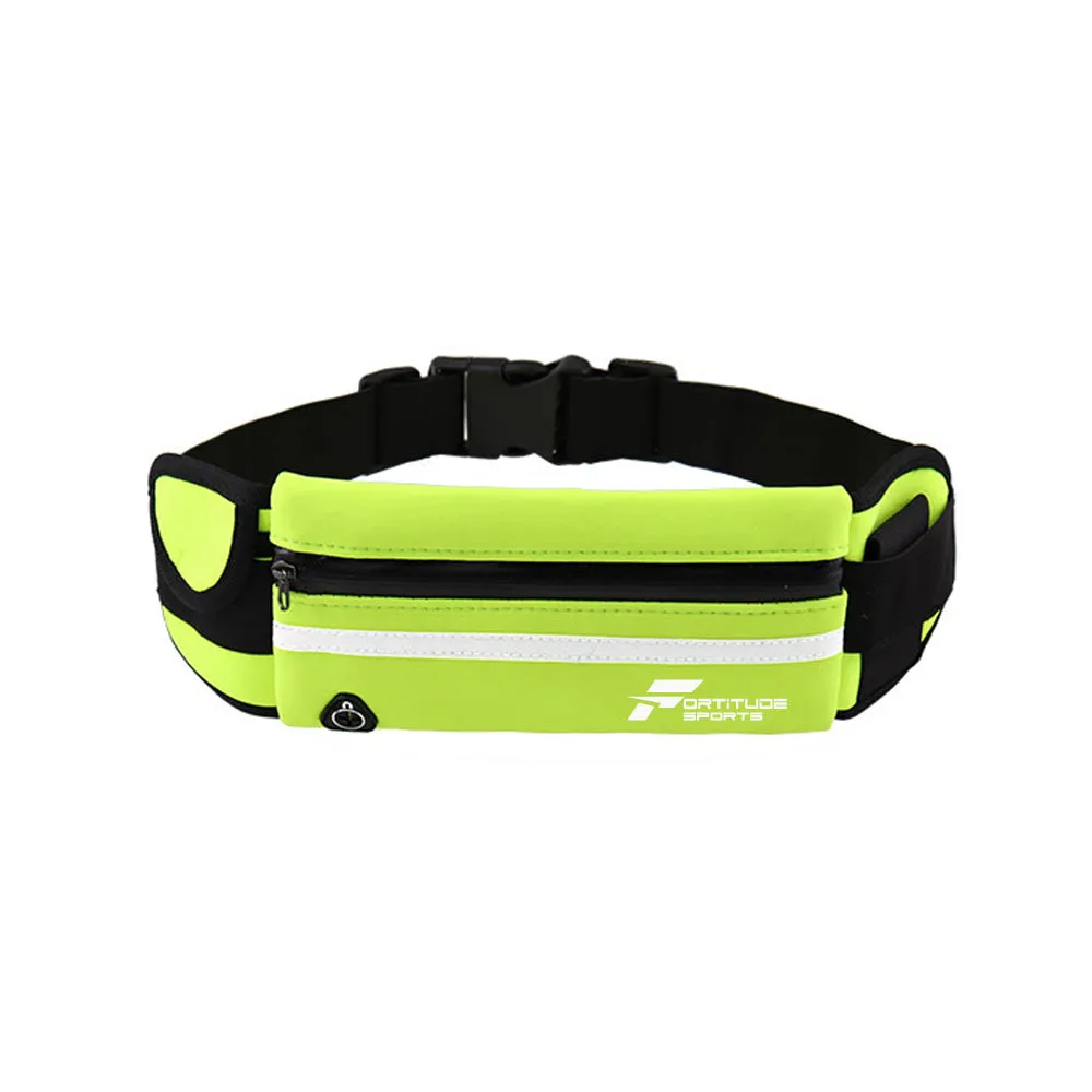 Fortitude Sports Waterproof Running Belt for Phone, Headphones and Water Bottle