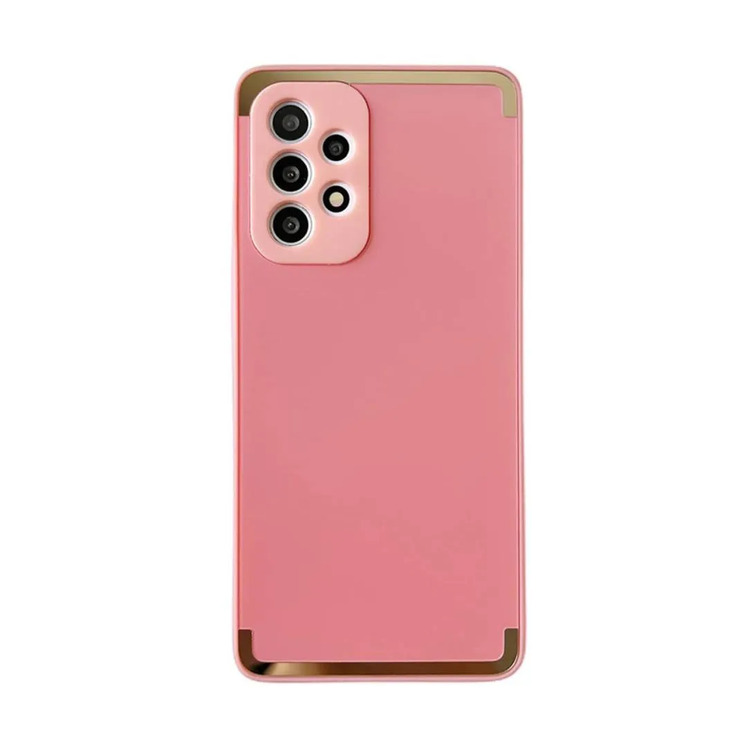 Galaxy A Series Square Gold Plated Matte Case