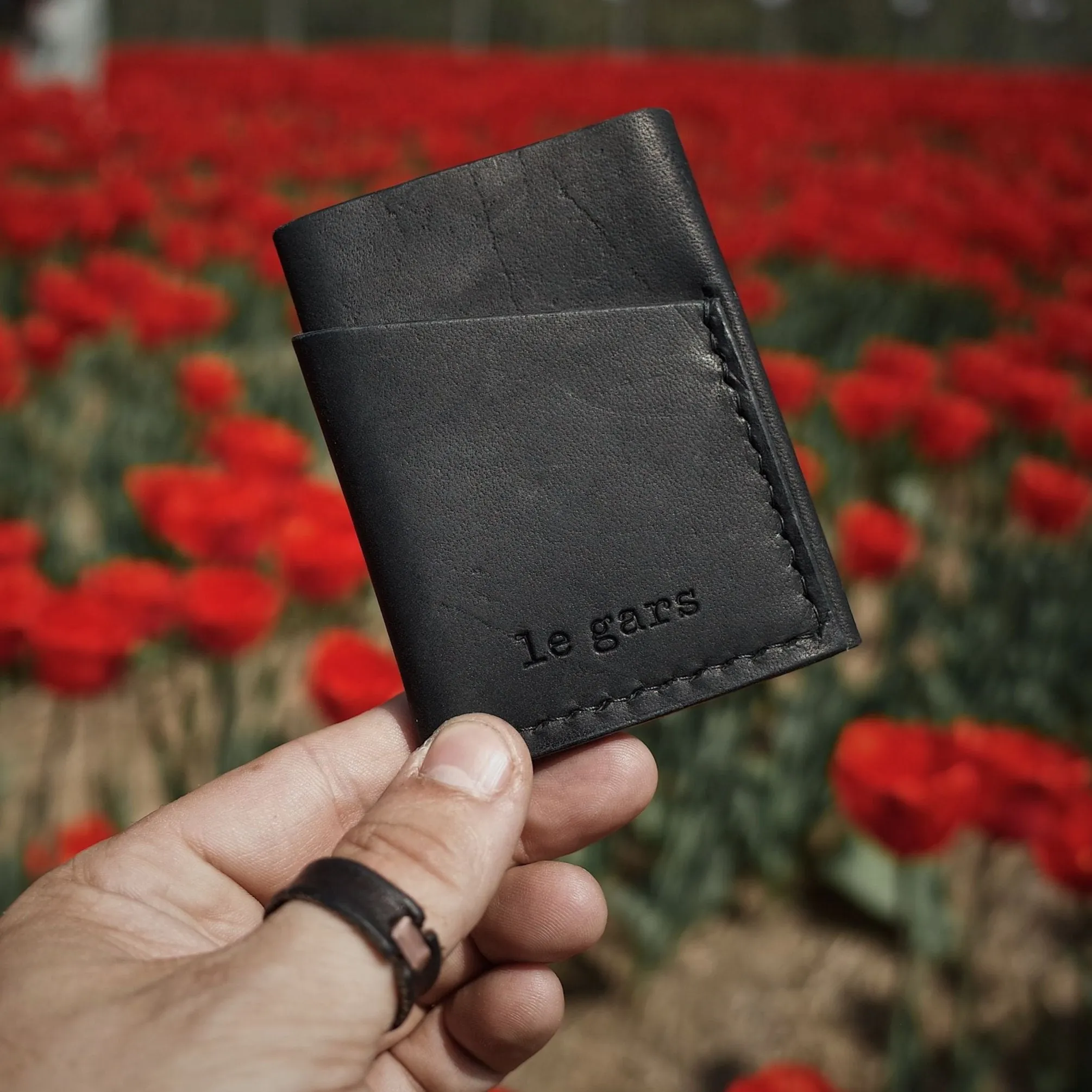 Gaspé Leather Cardholder – Black Edition