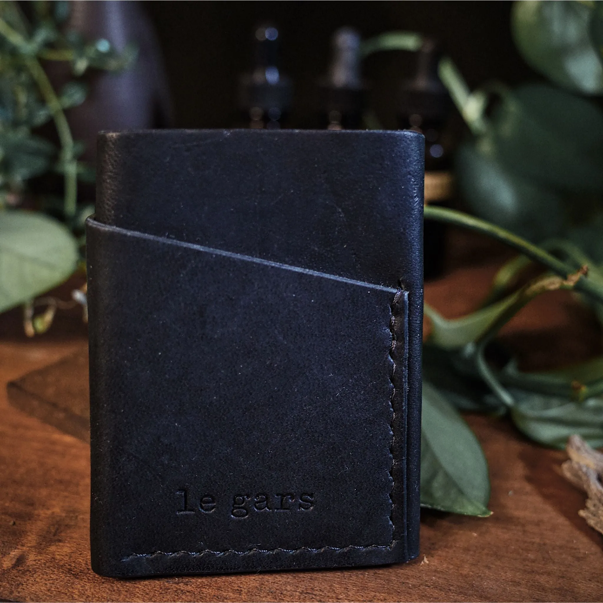 Gaspé Leather Cardholder – Black Edition