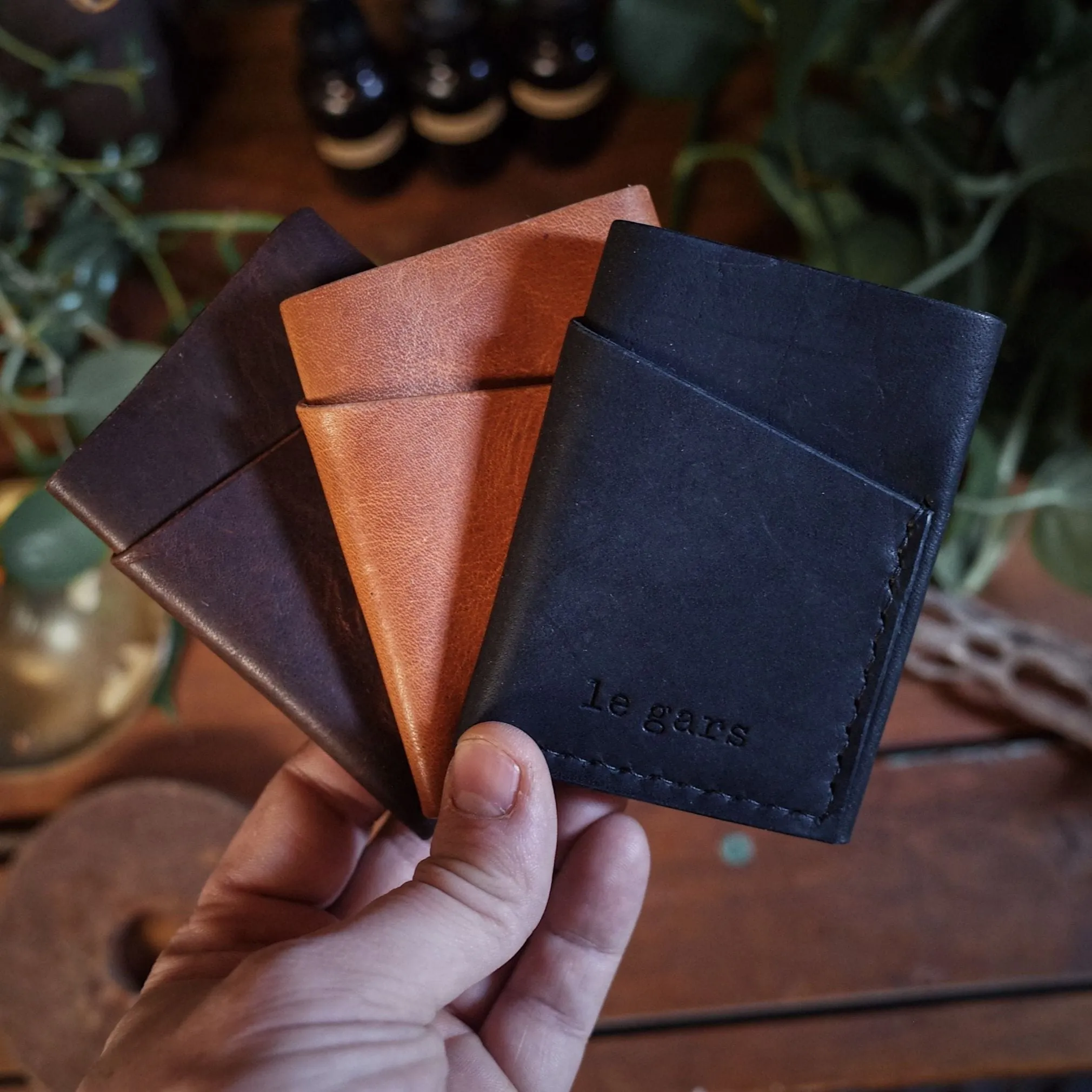 Gaspé Leather Cardholder – Black Edition