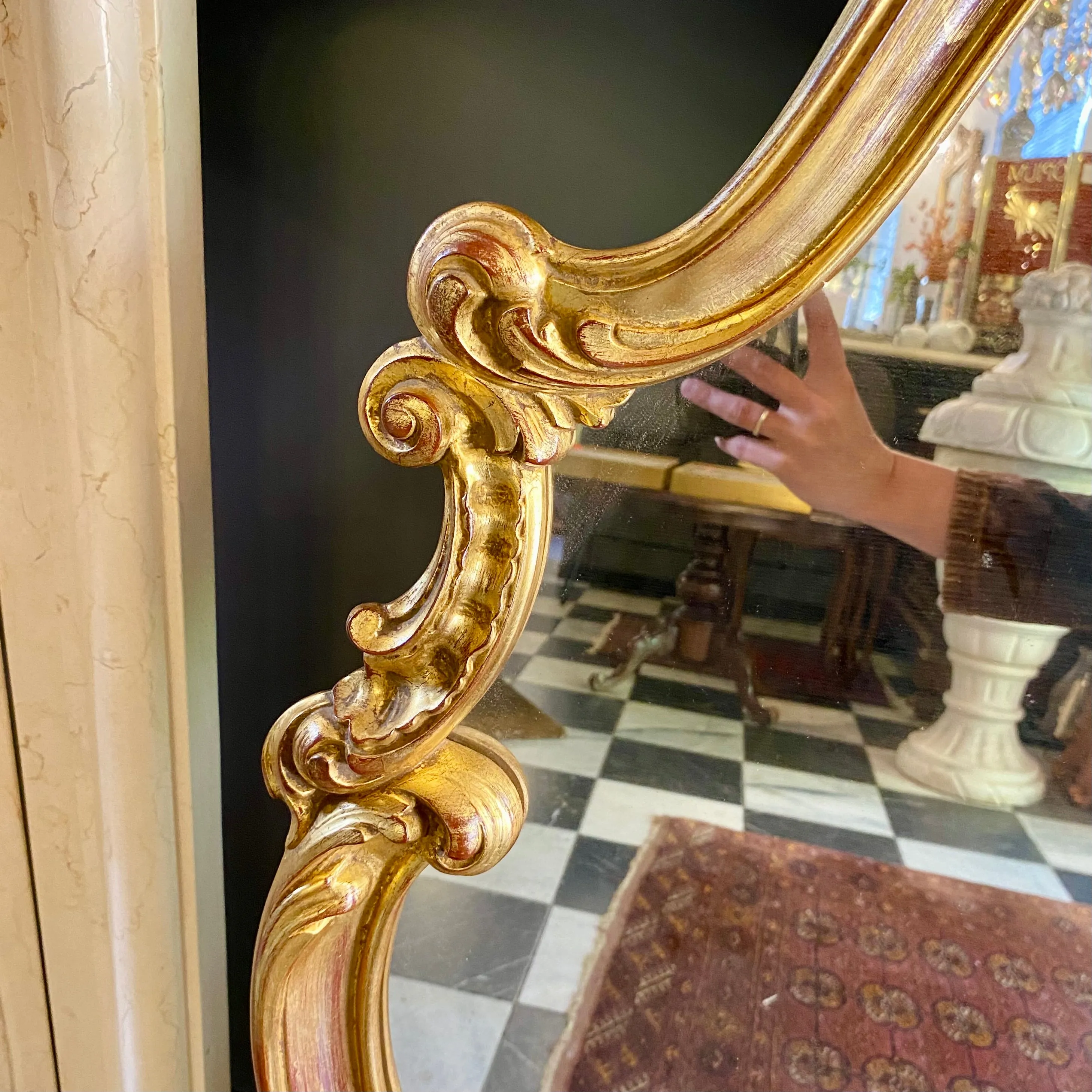 Gorgeous Antique Gilt Gold French Mirror - SOLD