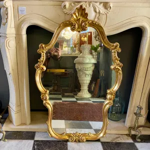 Gorgeous Antique Gilt Gold French Mirror - SOLD